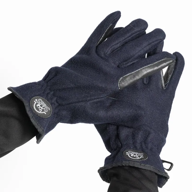 Shires Fleece Riding Gloves - Navy 